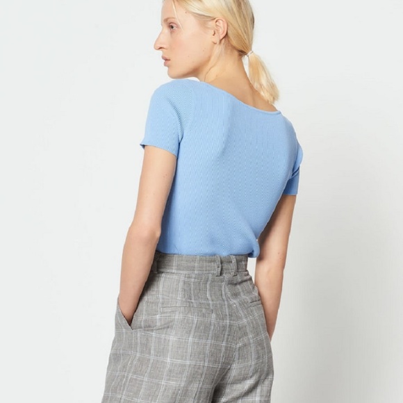 Sandro Sweater Top with Round Detail 1/2 XS S NEW - Picture 5 of 10